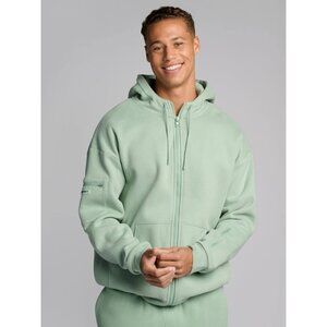 Comfrt Airplane Mode Full zip Hoodie Sleep Mask Sz L in Aloe